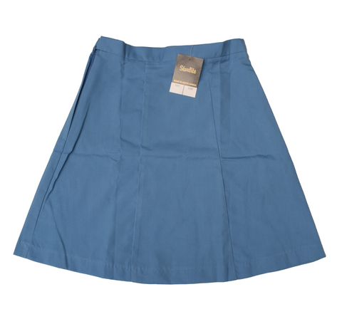 Plain 6 Panel Sky Blue Skirt