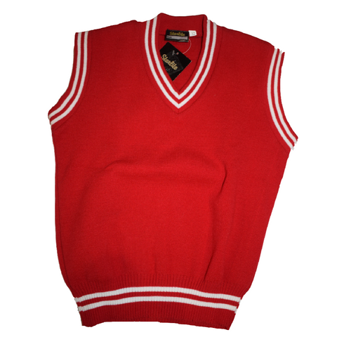 Red & White Pullover