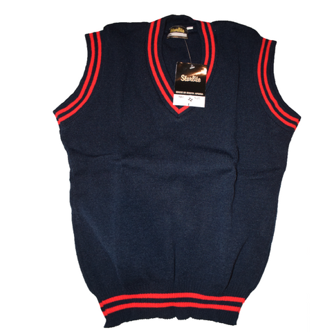 Navy Blue & Red Pullover