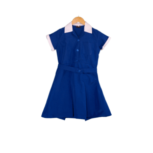 Girls’ School Tunic – Royal Blue & White
