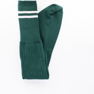 School Socks - Green & White