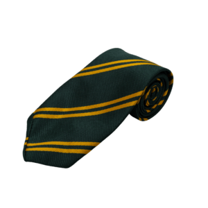 Striped School Tie – Green & Gold