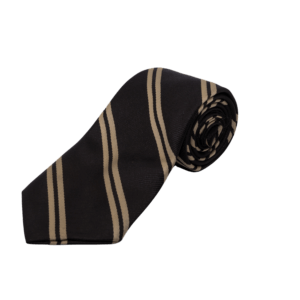 Striped School Tie – Brown & Light Brown