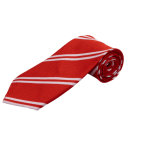 Striped School Tie – Red & White