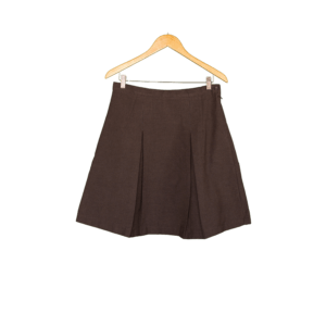 Pleated School Skirt – Brown