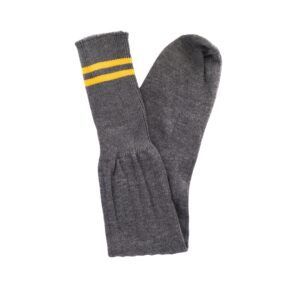 School Socks - Grey & Gold