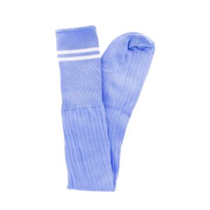 School Socks - Sky & White