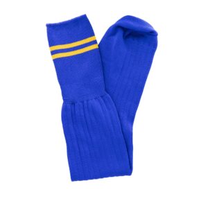 School Socks - Royal Blue & Gold