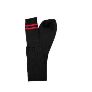 School Socks - Black & Red