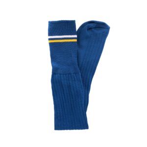 School Socks - Royal Blue with White & Gold