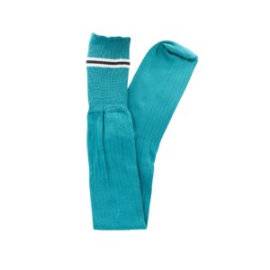 School Socks - Turquoise with White & Black
