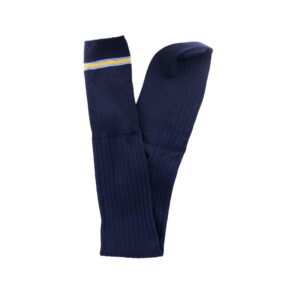 School Socks - Navy with Sky & Gold